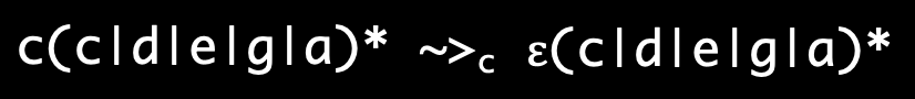 derivative of `(c|d|e|g|a)*`