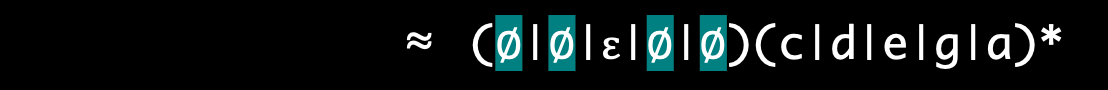 simplified `∅|x` to `∅`