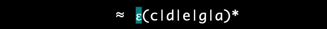 simplified `(∅|∅|ε|∅|∅)` to `ε`