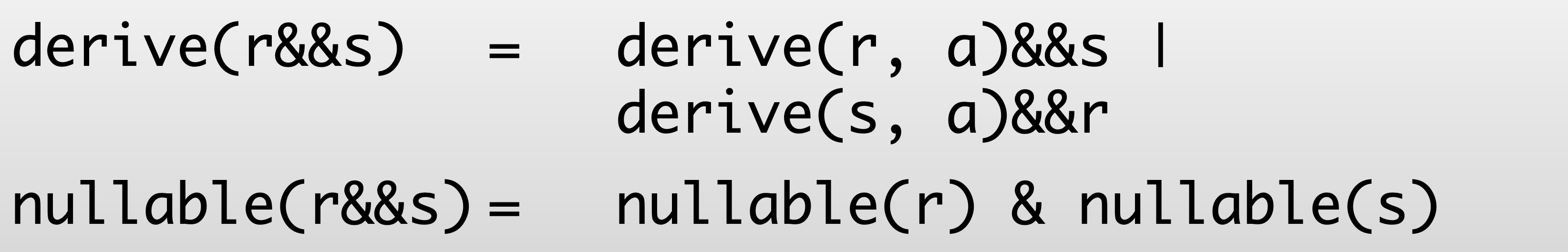 derive and nullable functions for interleave operator