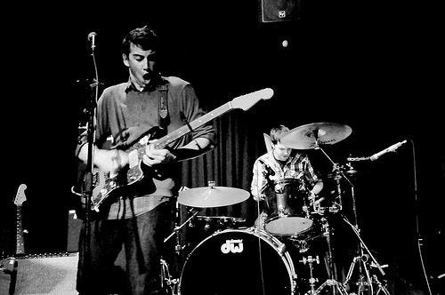 Cymbals Eat Guitars, a band I was introduced to in the Netherlands. The keyboardist makes guitar pedals to make his keyboard sound like an electric guitar. The derivatives will now eat Cymbals.