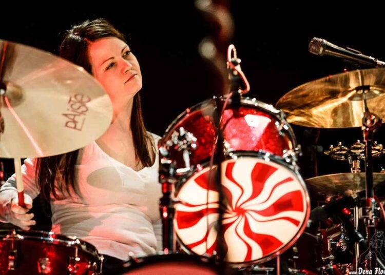 Megan Martha White from The White Stripes. The self-taught minimalist drummer that disappeared from public life in 2011. Photo by Dena Flows.